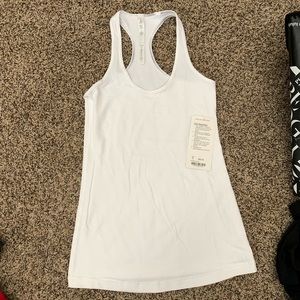 Lululemon white cool racerback tank size 6